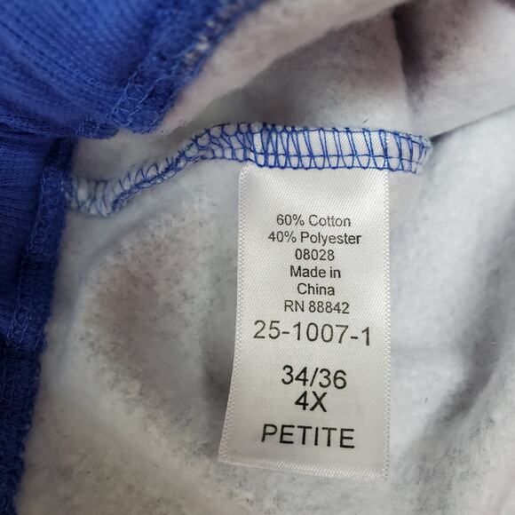 🔴 Woman Within Jogger Sweatpant 4XP Petite (34-36) Blue Tie Dye Better Fleece - Picture 7 of 8